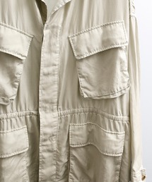 美品✨️unfil アンフィル シルク＆コットンツイル ミリタリージャケット 美品✨️unfil アンフィル シルク＆コットンツイル ミリタリー