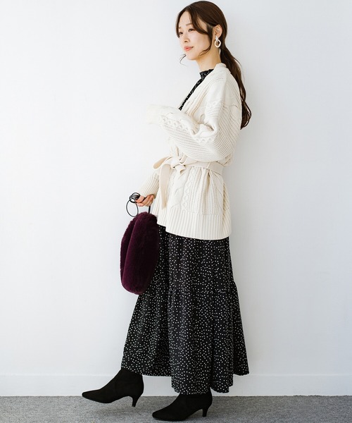 １枚でも重ね着でもかわいさ後押し 着まわし力が自慢の星空風ドットのティアードワンピース ワンピース Haco ハコ のファッション セール