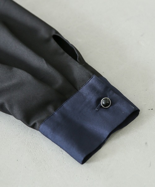 kOhAKU（コハク）の「『バイカラーアシメプリーツワンピース』（ワンピース・レディース・ブラック・1/2）」の7枚目の写真