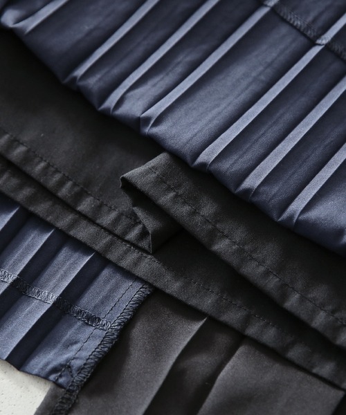 kOhAKU（コハク）の「『バイカラーアシメプリーツワンピース』（ワンピース・レディース・ブラック・1/2）」の20枚目の写真