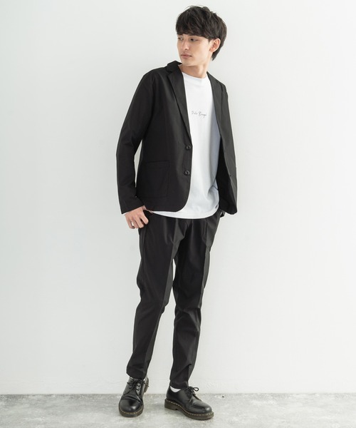 Rocky Monroe（ロッキーモンロー）の「【セットアップ】ストレッチセットアップ テーラードジャケット&テーパードパンツ（セットアップ・メンズ・ブラック/グレイッシュベージュ/カーキ/ブラウン・M/L）」の16枚目の写真