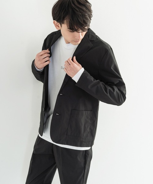 Rocky Monroe（ロッキーモンロー）の「【セットアップ】ストレッチセットアップ テーラードジャケット&テーパードパンツ（セットアップ・メンズ・ブラック/グレイッシュベージュ/カーキ/ブラウン・M/L）」の5枚目の写真