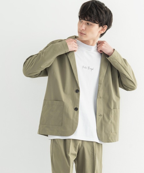 Rocky Monroe（ロッキーモンロー）の「【セットアップ】ストレッチセットアップ テーラードジャケット&テーパードパンツ（セットアップ・メンズ・ブラック/グレイッシュベージュ/カーキ/ブラウン・M/L）」の12枚目の写真