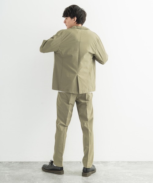 Rocky Monroe（ロッキーモンロー）の「【セットアップ】ストレッチセットアップ テーラードジャケット&テーパードパンツ（セットアップ・メンズ・ブラック/グレイッシュベージュ/カーキ/ブラウン・M/L）」の18枚目の写真