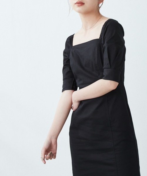 flowriri（フロウリリ）の「flowriri パプスリーブデニムロングワンピース（ワンピース・レディース・ネイビー/ブラック・FREE）」の17枚目の写真