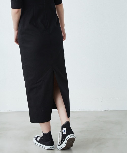 flowriri（フロウリリ）の「flowriri パプスリーブデニムロングワンピース（ワンピース・レディース・ネイビー/ブラック・FREE）」の13枚目の写真