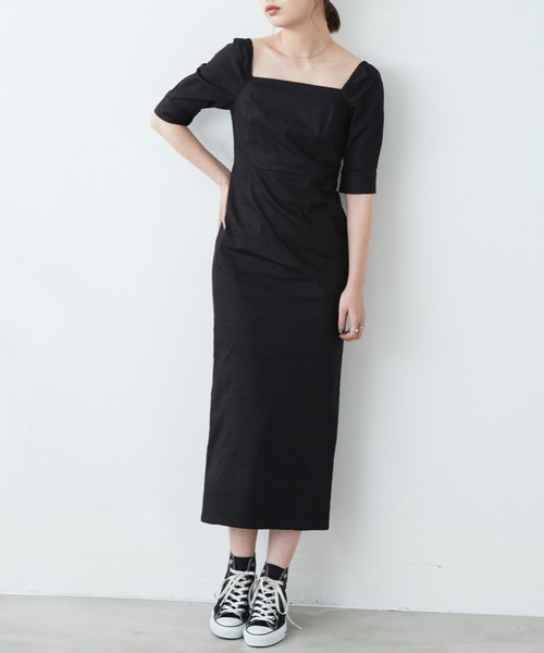 flowriri（フロウリリ）の「flowriri パプスリーブデニムロングワンピース（ワンピース・レディース・ネイビー/ブラック・FREE）」の21枚目の写真