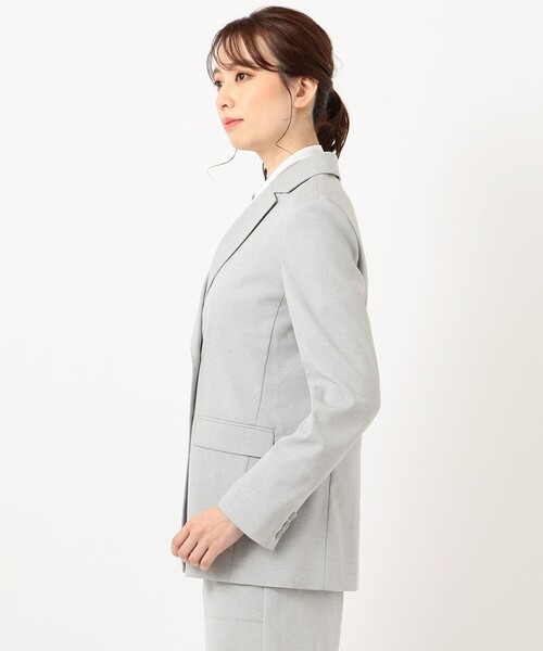 J.PRESS(ジェイプレス)の「【洗える】シェルタリングドライオックス ジャケット(テーラードジャケット・レディース・ベージュ系/ライトグレー系・T15/T13)」の7枚目の写真