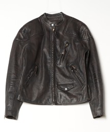 ダブルアールエル スリム フィット レザー モト ジャケット RRL（ダブル アール エル）の「スリム フィット レザー モト