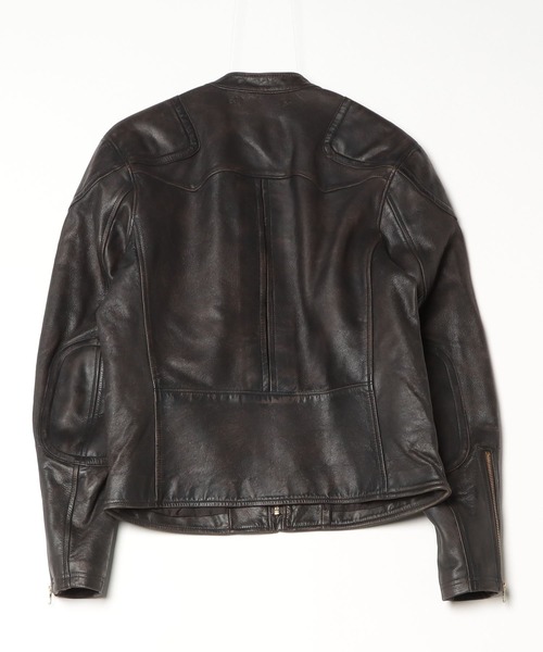 RRL（ダブル アール エル）の「スリム フィット レザー モト