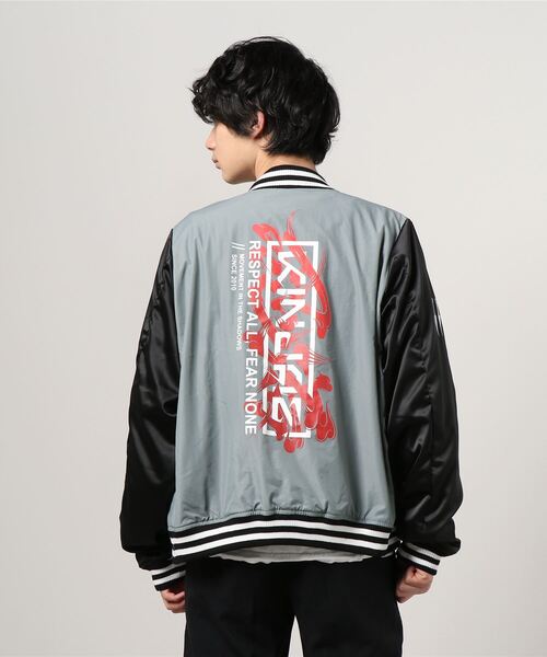 VANQUISH（ヴァンキッシュ）の「KINJAZ with VANQUISH SOUVENIR JACKET（その他アウター・メンズ・ブラック・MEDIUM/LARGE）」の4枚目の写真