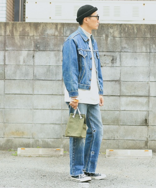 WAIPER.inc（ワイパーインク）の「clipmarks warehouse クリップマークス ウェアハウス cross クロス　巾着バッグ（ショルダーバッグ・メンズ・オリーブ/マスタード/ナチュラル・ONE SIZE）」の18枚目の写真