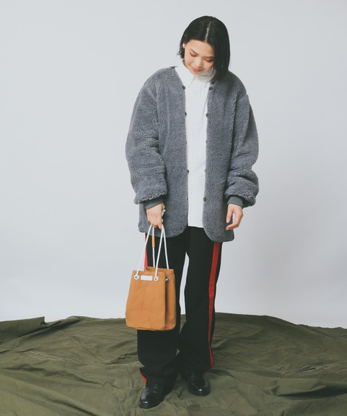 WAIPER.inc（ワイパーインク）の「clipmarks warehouse クリップマークス ウェアハウス cross クロス　巾着バッグ（ショルダーバッグ・メンズ・オリーブ/マスタード/ナチュラル・ONE SIZE）」の4枚目の写真