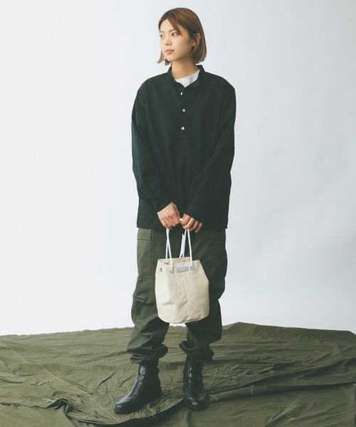 WAIPER.inc（ワイパーインク）の「clipmarks warehouse クリップマークス ウェアハウス cross クロス　巾着バッグ（ショルダーバッグ・メンズ・オリーブ/マスタード/ナチュラル・ONE SIZE）」の14枚目の写真