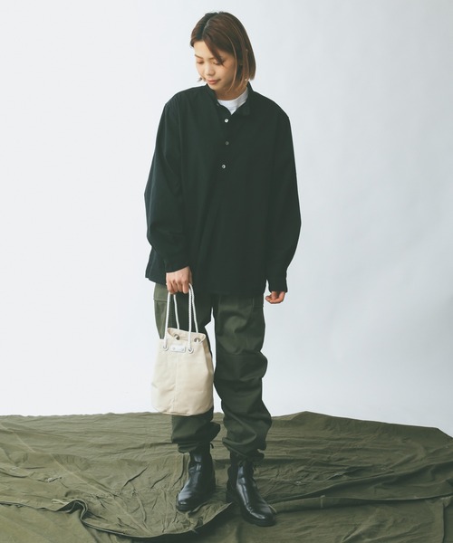 WAIPER.inc（ワイパーインク）の「clipmarks warehouse クリップマークス ウェアハウス cross クロス　巾着バッグ（ショルダーバッグ・メンズ・オリーブ/マスタード/ナチュラル・ONE SIZE）」の16枚目の写真