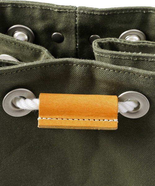 WAIPER.inc（ワイパーインク）の「clipmarks warehouse クリップマークス ウェアハウス cross クロス　巾着バッグ（ショルダーバッグ・メンズ・オリーブ/マスタード/ナチュラル・ONE SIZE）」の7枚目の写真