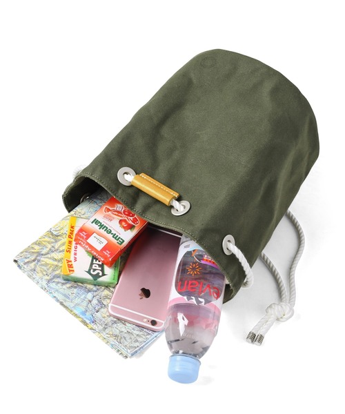 WAIPER.inc（ワイパーインク）の「clipmarks warehouse クリップマークス ウェアハウス cross クロス　巾着バッグ（ショルダーバッグ・メンズ・オリーブ/マスタード/ナチュラル・ONE SIZE）」の20枚目の写真