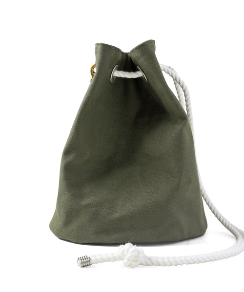 WAIPER.inc（ワイパーインク）の「clipmarks warehouse クリップマークス ウェアハウス cross クロス　巾着バッグ（ショルダーバッグ・メンズ・オリーブ/マスタード/ナチュラル・ONE SIZE）」の15枚目の写真