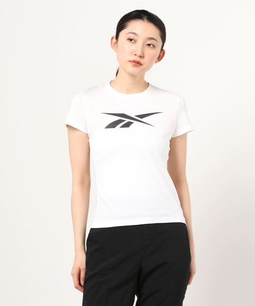Reebok（リーボック）の「トレーニング エッセンシャルズ ベクター グラフィック Tシャツ /  Training Essentials Vector Graphic Tee（Tシャツ/カットソー・レディース・ホワイト/ブラック/ヘザーグレー・X-SMALL/SMALL/MEDIUM/LARGE/X-LARGE）」の11枚目の写真