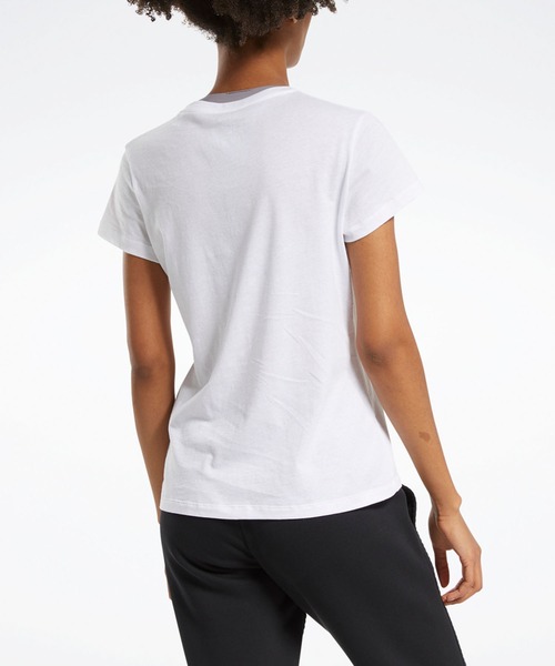 Reebok（リーボック）の「トレーニング エッセンシャルズ ベクター グラフィック Tシャツ /  Training Essentials Vector Graphic Tee（Tシャツ/カットソー・レディース・ホワイト/ブラック/ヘザーグレー・X-SMALL/SMALL/MEDIUM/LARGE/X-LARGE）」の10枚目の写真
