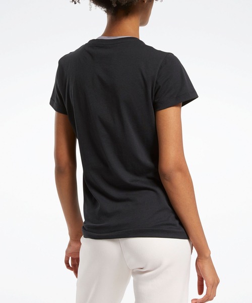 Reebok（リーボック）の「トレーニング エッセンシャルズ ベクター グラフィック Tシャツ /  Training Essentials Vector Graphic Tee（Tシャツ/カットソー・レディース・ホワイト/ブラック/ヘザーグレー・X-SMALL/SMALL/MEDIUM/LARGE/X-LARGE）」の5枚目の写真