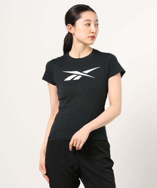 Reebok（リーボック）の「トレーニング エッセンシャルズ ベクター グラフィック Tシャツ /  Training Essentials Vector Graphic Tee（Tシャツ/カットソー・レディース・ホワイト/ブラック/ヘザーグレー・X-SMALL/SMALL/MEDIUM/LARGE/X-LARGE）」の7枚目の写真