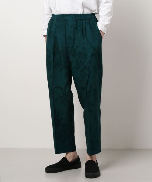 CIAOPANIC（チャオパニック）の「ジャカード柄テーパードイージータックパンツ（チノパンツ・メンズ・ブラック/オフホワイト/グリーン・MEDIUM/LARGE）」の14枚目の写真