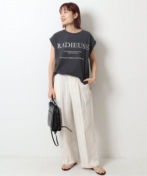 Spick & Span（スピックアンドスパン）の「RADIEUSE フレンチT◆（Tシャツ/カットソー・レディース・ホワイト/チャコールグレー・FREE）」の8枚目の写真