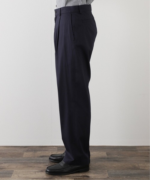 417 EDIFICE(フォーワンセブンエディフィス)の「ワイド シングルタック パンツ(チノパンツ・メンズ・ネイビー/グレー・MEDIUM/LARGE)」の5枚目の写真
