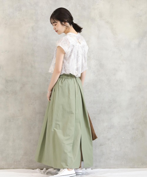 Gready Brilliant(グレディブリリアン)の「線画フラワーブリント/フレンチスリーブ ブラウス(シャツ/ブラウス・レディース・イエロー系その他/ホワイト系その他/ブラウン系その他・FREE)」の10枚目の写真