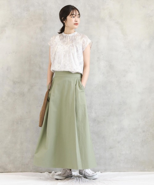 Gready Brilliant(グレディブリリアン)の「線画フラワーブリント/フレンチスリーブ ブラウス(シャツ/ブラウス・レディース・イエロー系その他/ホワイト系その他/ブラウン系その他・FREE)」の13枚目の写真