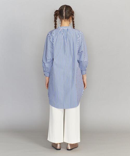 BEAUTY&YOUTH UNITED ARROWS（ビューティーアンドユースユナイテッドアローズ）の「BY スタンドカラードルマンスリーブロングシャツ（シャツ/ブラウス・レディース・ホワイト/ライトブルー/その他1・FREE）」の5枚目の写真