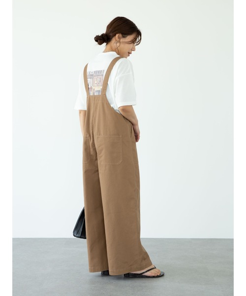 Green Parks(グリーンパークス)の「ツイルサロペット*(サロペット/オーバーオール・レディース・ブラック/オフホワイト/カーキ/キャメル・FREE)」の5枚目の写真