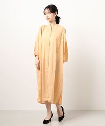 Samansa Mos2 blue | ショルダーギャザーワンピース(ワンピース)