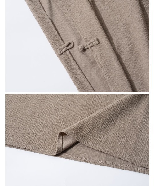 Re:EDIT（リエディ）の「前後2WAY楊柳カットソーロングベスト（ベスト・レディース・ブラック/ベージュ/カーキ・LARGE/SHORT/MEDIUM）」の9枚目の写真