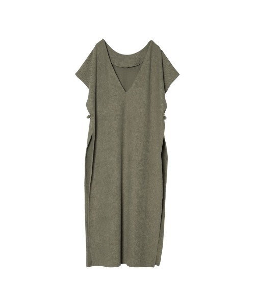 Re:EDIT（リエディ）の「前後2WAY楊柳カットソーロングベスト（ベスト・レディース・ブラック/ベージュ/カーキ・LARGE/SHORT/MEDIUM）」の17枚目の写真