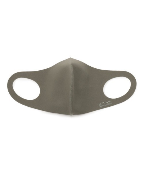 MANASTASH(マナスタッシュ)の「MANASTASH/マナスタッシュ REFLECTION LOGO FACE マスク(マスク・レディース・セージグリーン/ブラック/グレー/ベージュ・MEDIUM/LARGE)」の4枚目の写真