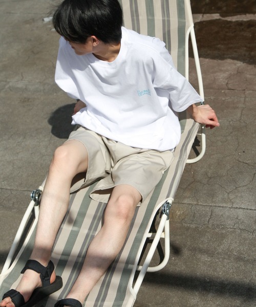 CHIKABA（チカバ）の「【CHIKABA SAUNA CLUB】高密度天竺オーバーサイズ半袖バックプリントTシャツ（Tシャツ/カットソー・レディース・ベージュ/ホワイト系1/ベージュ系1/パープル系/ブラック/ホワイト系/ベージュ系/ホワイト/ブルー/ブラック系1/ブルー系1/パープル/ブラック系/ブルー系/パープル系1・LARGE/MEDIUM）」の19枚目の写真