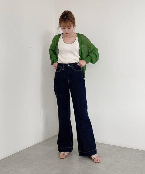 FREE'S MART(フリーズマート)の「ベーシックワイドデニムパンツ(デニムパンツ・レディース・キナリ/インディゴブルー・マルチサイズ)」の12枚目の写真