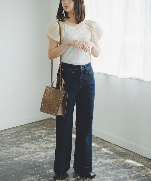 FREE'S MART(フリーズマート)の「ベーシックワイドデニムパンツ(デニムパンツ・レディース・キナリ/インディゴブルー・マルチサイズ)」の4枚目の写真