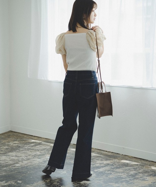 FREE'S MART(フリーズマート)の「ベーシックワイドデニムパンツ(デニムパンツ・レディース・キナリ/インディゴブルー・マルチサイズ)」の6枚目の写真