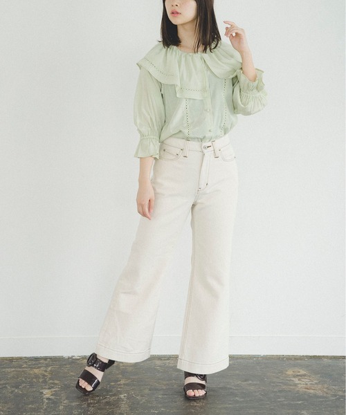 FREE'S MART(フリーズマート)の「ベーシックワイドデニムパンツ(デニムパンツ・レディース・キナリ/インディゴブルー・マルチサイズ)」の14枚目の写真