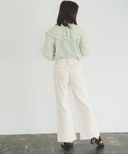 FREE'S MART(フリーズマート)の「ベーシックワイドデニムパンツ(デニムパンツ・レディース・キナリ/インディゴブルー・マルチサイズ)」の3枚目の写真