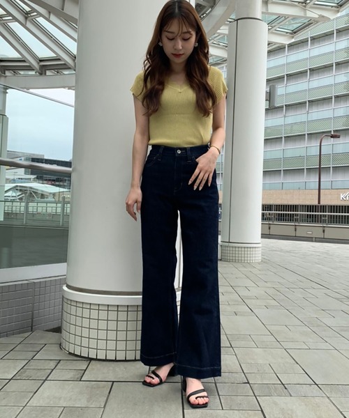 FREE'S MART(フリーズマート)の「ベーシックワイドデニムパンツ(デニムパンツ・レディース・キナリ/インディゴブルー・マルチサイズ)」の7枚目の写真