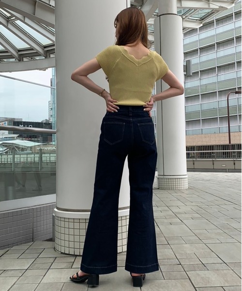 FREE'S MART(フリーズマート)の「ベーシックワイドデニムパンツ(デニムパンツ・レディース・キナリ/インディゴブルー・マルチサイズ)」の9枚目の写真