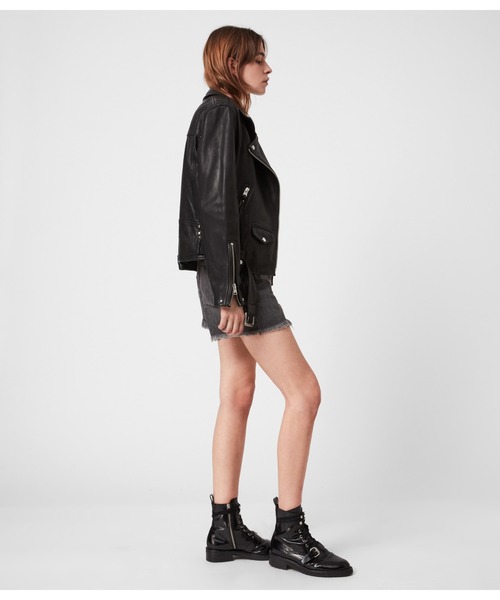 ALLSAINTS（オールセインツ）の「LUNA LEATHER BIKER JACKET | LUNA レザー バイカー ジャケット（ライダースジャケット・レディース・ブラック・M/S/XS/L）」の12枚目の写真