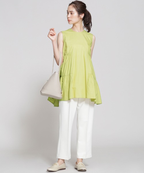 NANO universe（ナノユニバース）の「タイプライターティアードブラウス ノースリーブ（シャツ/ブラウス・レディース・ブラック/オフホワイト/イエロー・38/36）」の22枚目の写真