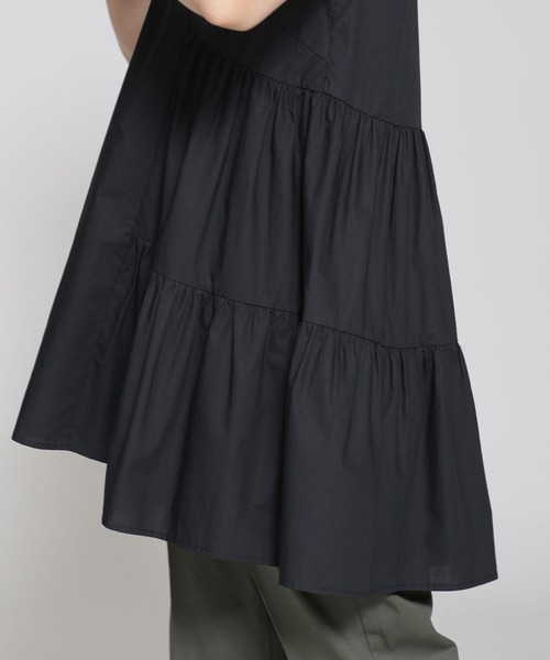 NANO universe（ナノユニバース）の「タイプライターティアードブラウス ノースリーブ（シャツ/ブラウス・レディース・ブラック/オフホワイト/イエロー・38/36）」の15枚目の写真