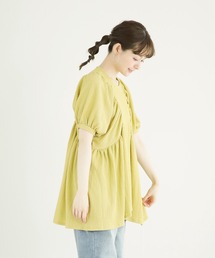 White Collection | ふくれジャガード・ボリュームスリーブギャザープルオーバー(シャツ/ブラウス)