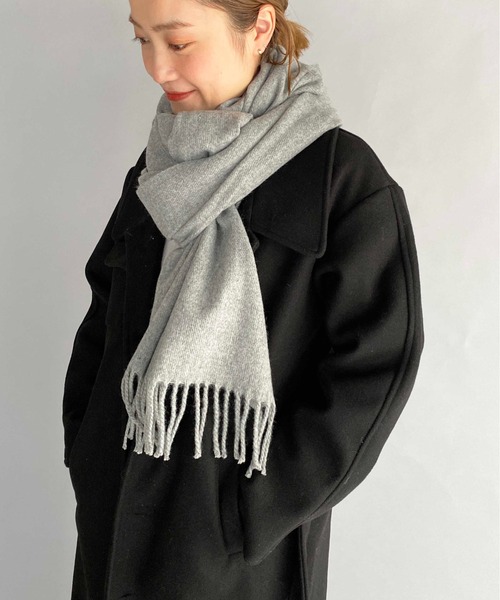 PICCIN（ピッチン）の「大判無地ストール（ストール/ショール・レディース・ライトベージュ/ライトグレー/アイボリー/ブルー・FREE）」の3枚目の写真